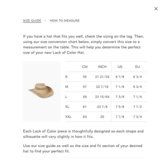 Lack of Color Seashells Cowboy Hat in Natural Small Womens Beach Western - Picture 10 of 16